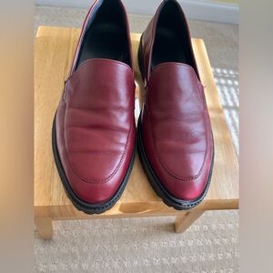 Ecco Burgundy  Leather Loafers